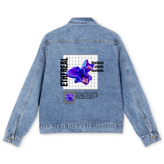 Abstract Expressionism Men's Denim Jackets