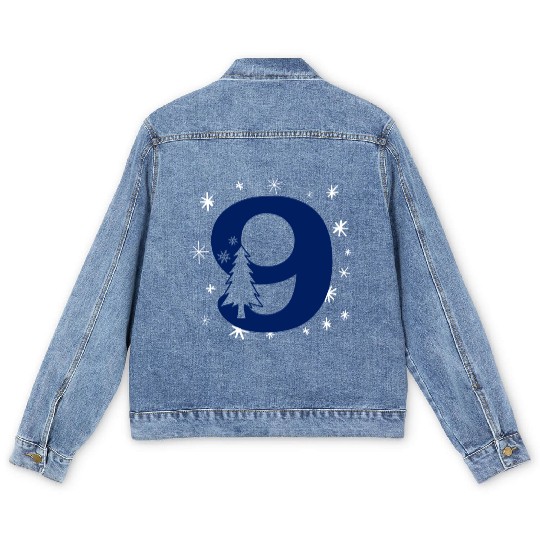 9 White Christmas Stars - Blue Number Nine Men's Denim Jackets