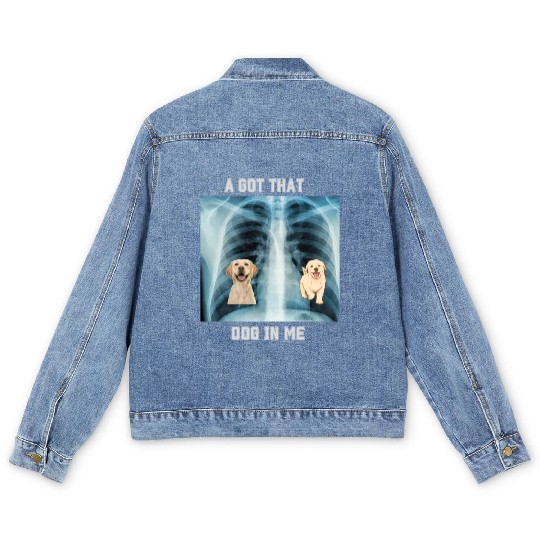 I Got That Dog In Me Xray Funny Saying Meme Men's Denim Jackets