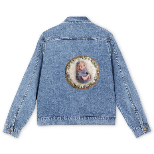Lavender newborn girl pictures Men's Denim Jackets
