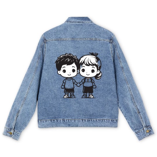 Friendship Day Mug transformed Men's Denim Jackets