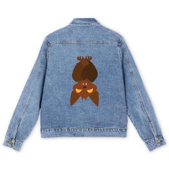 Halloween Sleeping Bat Men's Denim Jackets