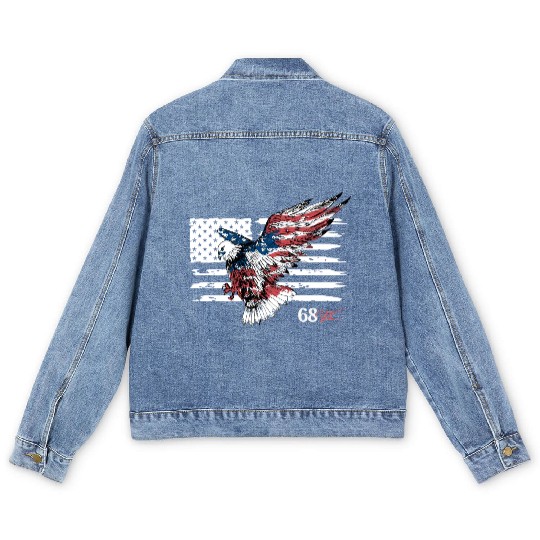 American eagle flag Men's Denim Jackets