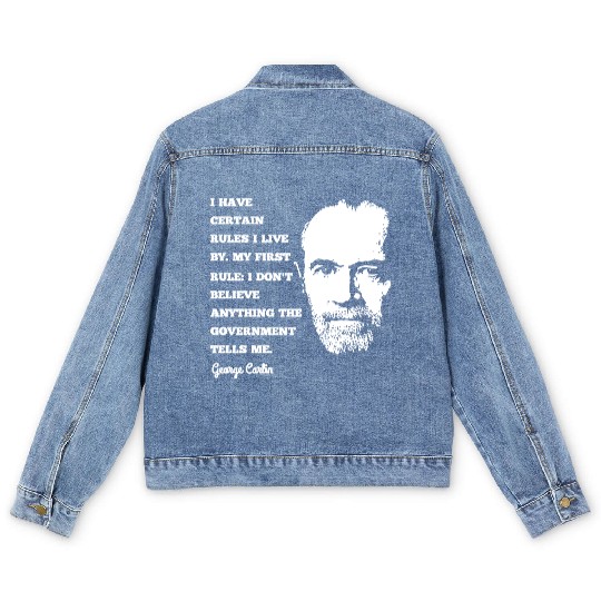 George Carlin Comedy Legend Men's Denim Jackets