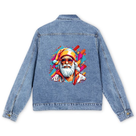 Y2K Santa Claus Men's Denim Jackets