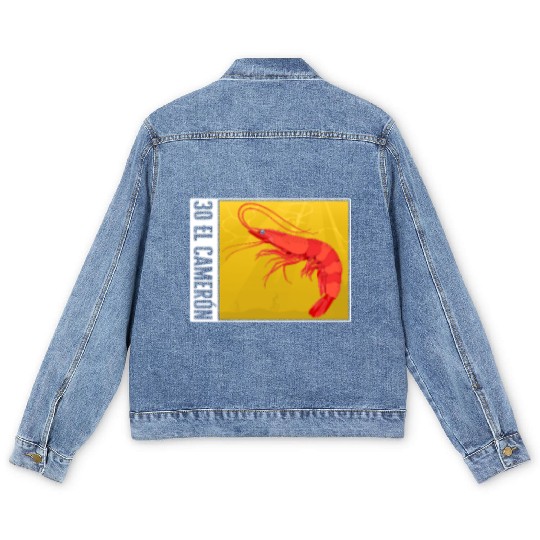 Lottery Men's Denim Jackets, El Camaron Men's Denim Jackets, Gift For Lottery