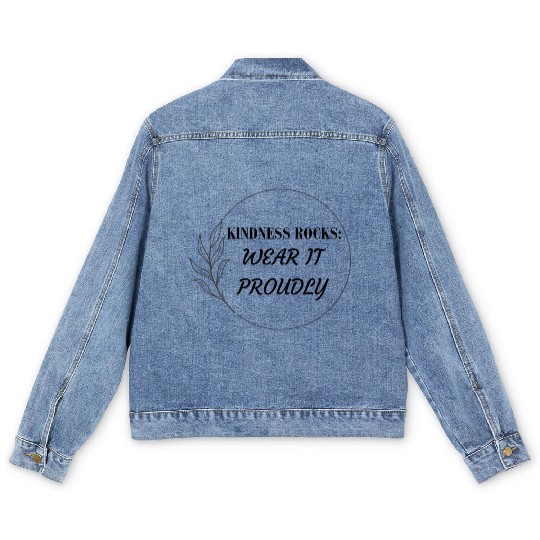 Kindness Rocks : wear it proudly Men's Denim Jackets