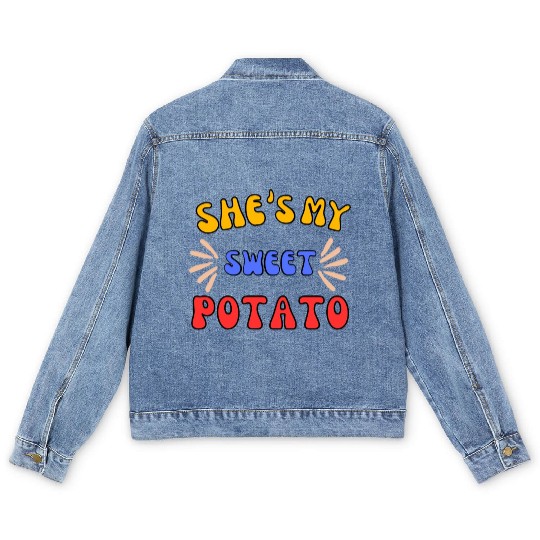 She's My Sweet Potato Men's Denim Jackets