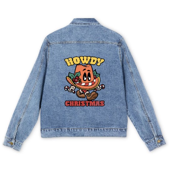 HOWDY CHRISTMAS Men's Denim Jackets