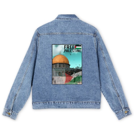 free palestine Men's Denim Jackets