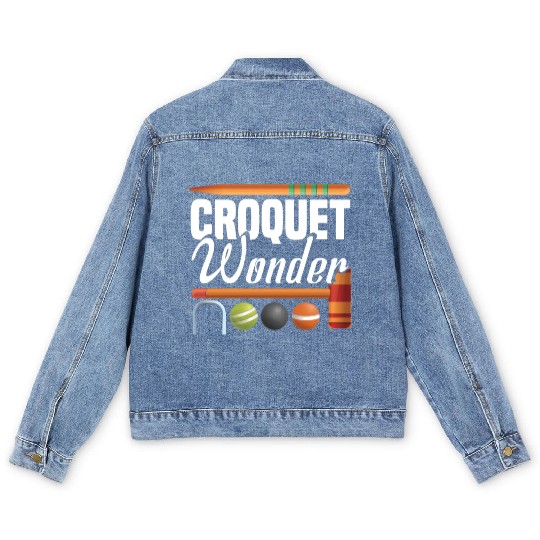 Croquet Mallet Croquet Club Croquet Player Croquet Men's Denim Jackets