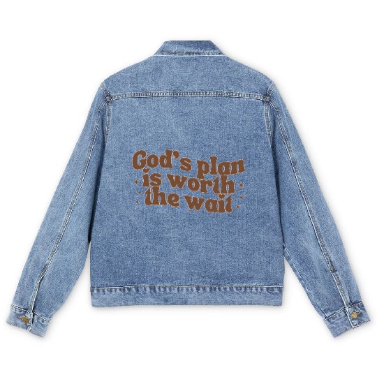 God's Plan Is Worth The Wait Men's Denim Jackets