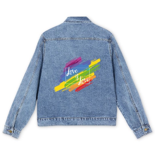 Love Is Love Men's Denim Jackets