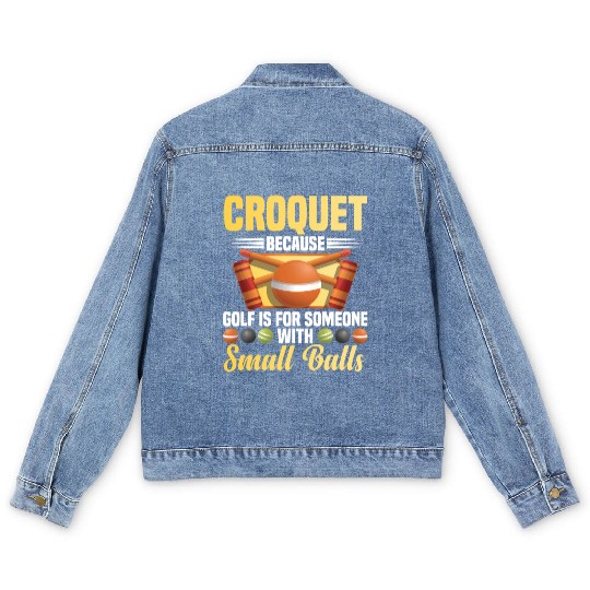 Croquet Mallet Croquet Club Croquet Player Croquet Men's Denim Jackets