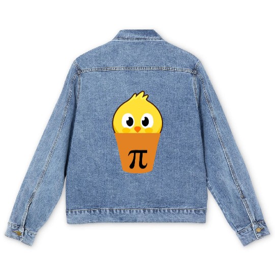 Chicken Pot Pi Funny Math Pi Day Men's Denim Jackets
