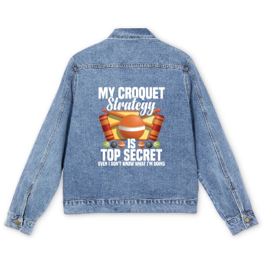 Croquet Mallet Croquet Club Croquet Player Croquet Men's Denim Jackets