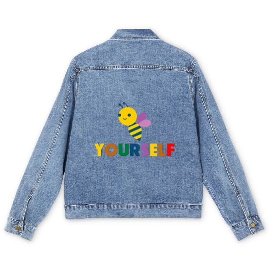 Bee Yourself Lesbeean Lesbian Men's Denim Jackets