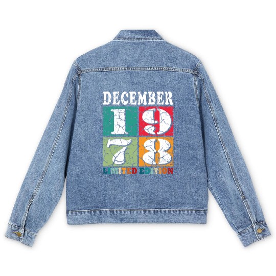 December 1978 Anniversary December 1978 December Men's Denim Jackets