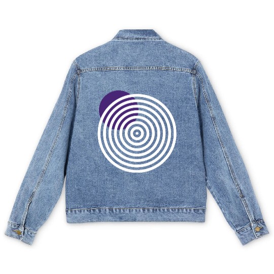 homelon purple dot invert Men's Denim Jackets