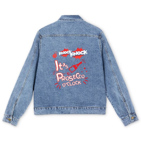 Knock Knock It's Prosecco O'Clock Champagne Italia Men's Denim Jackets