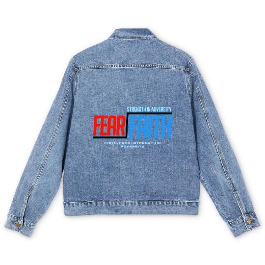 Faith Over Fear Men's Denim Jackets