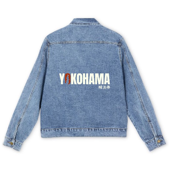 Yokohama Typography Men's Denim Jackets - Urban Statement