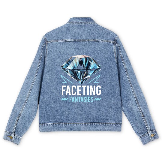 Lapidary Artist Gemstone Stone Collecting Stone Men's Denim Jackets