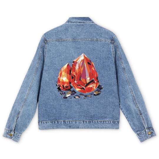 Lapidary Artist Gemstone Stone Collecting Stone Men's Denim Jackets