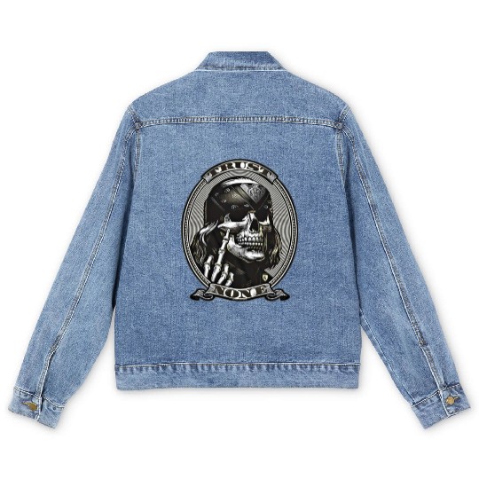 Stay focused and never give up Men's Denim Jackets