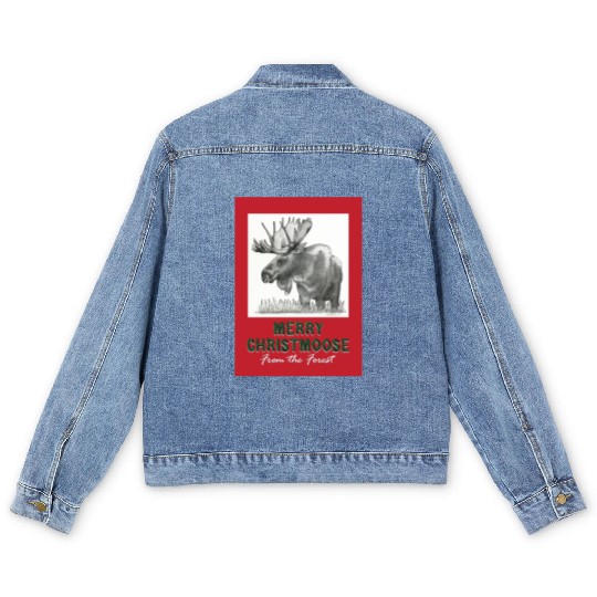 XMAS Card MOOSE Men's Denim Jackets
