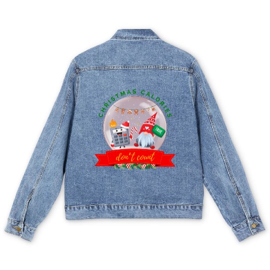 Christmas Calories Don’t Count Cookie Calculator Men's Denim Jackets