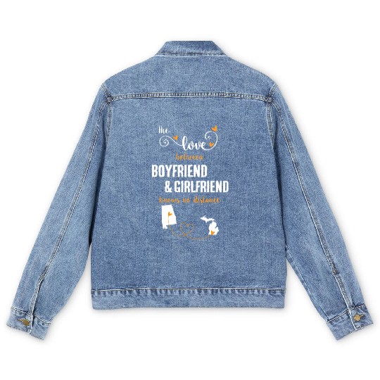 Love Between BF And GF Albm To Michigan Gift Men's Denim Jackets