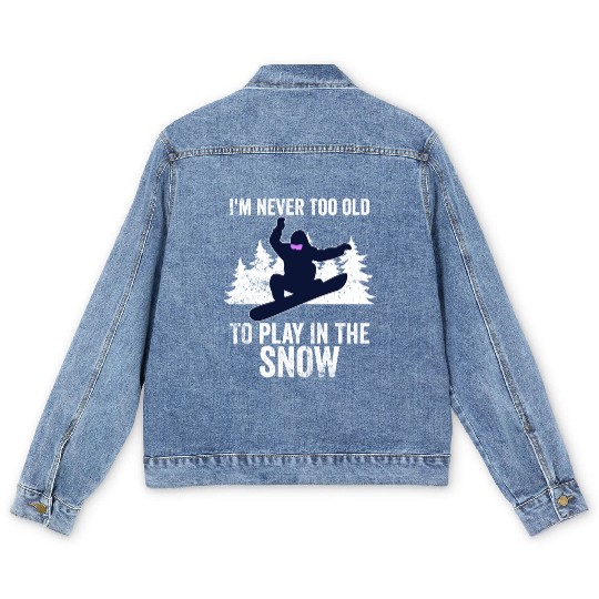Funny Snowboarding Gifts Snowboard Snowboarder Men's Denim Jackets