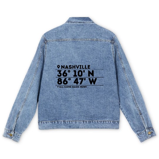 Nashville: Music City, USA Men's Denim Jackets