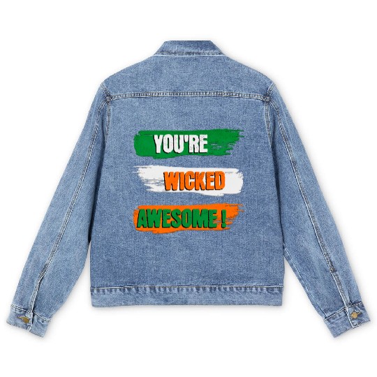 You're Wicked Awesome Graphic Men's Denim Jackets