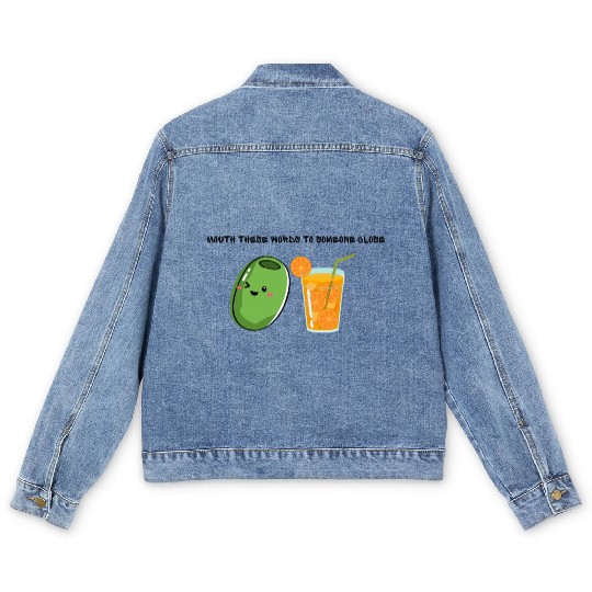 Olive Juice (I love you) Men's Denim Jackets