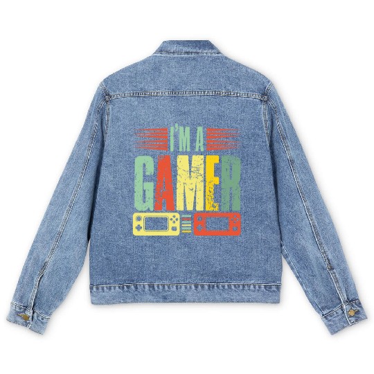 Im a gamer Men's Denim Jackets