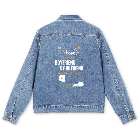 Love Between BF And GF Arizonna To Kentucky Gift Men's Denim Jackets