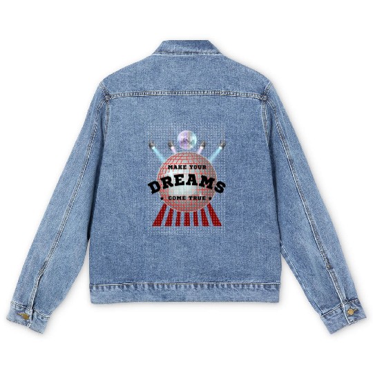 Make Your Dreams Come True with Disco Ball Design Men's Denim Jackets