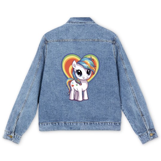 Love Pony Men's Denim Jackets
