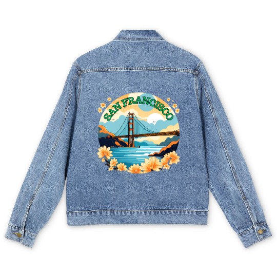 Golden Gate Bridge - San Francisco Men's Denim Jackets