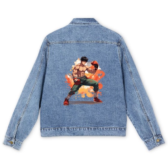 Kung Fu Fighting Men's Denim Jackets
