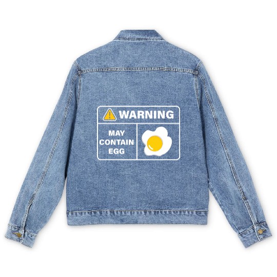 Fried Egg Lover Funny Foodie Men's Denim Jackets