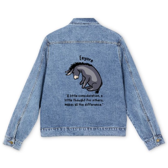 Eeyore Quote About Kindness Men's Denim Jackets