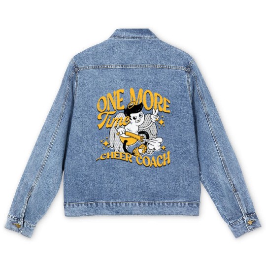 One more Cheer Coach Time – Tough work & training Men's Denim Jackets