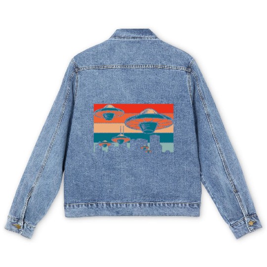 Alien Extraterrestrial Men's Denim Jackets