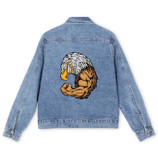 Strong eagle Men's Denim Jackets