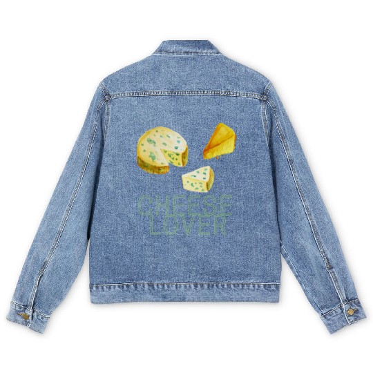 Cheese lover day good time holiday simple life Men's Denim Jackets