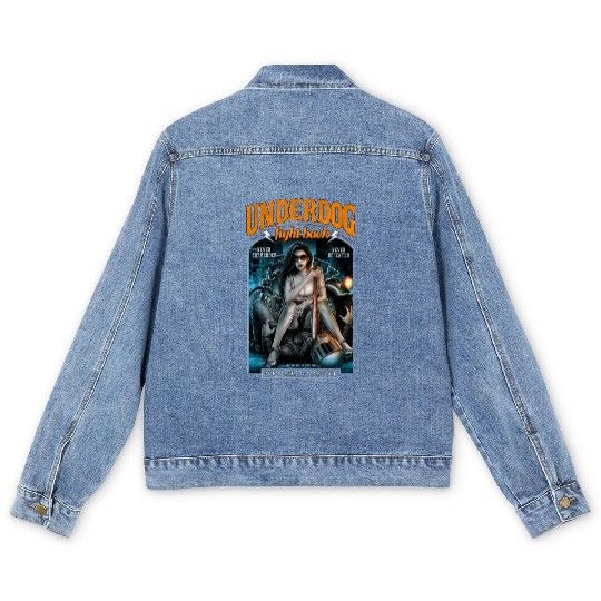 underdog fight back #2 Men's Denim Jackets
