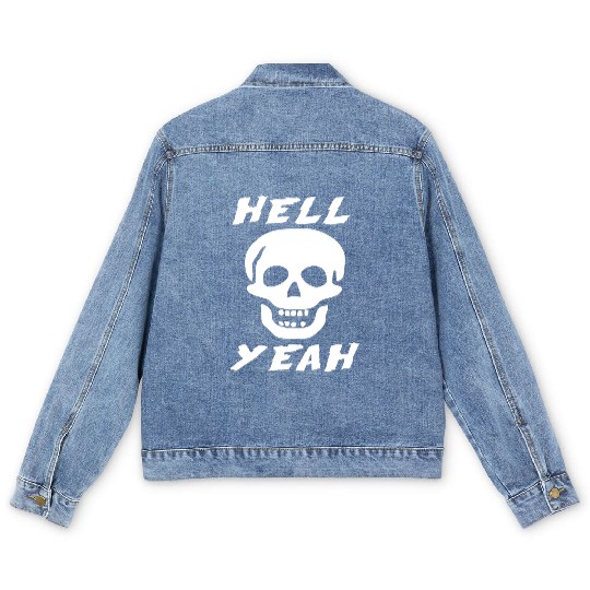 Stone Cold skull hell yeah Men's Denim Jackets